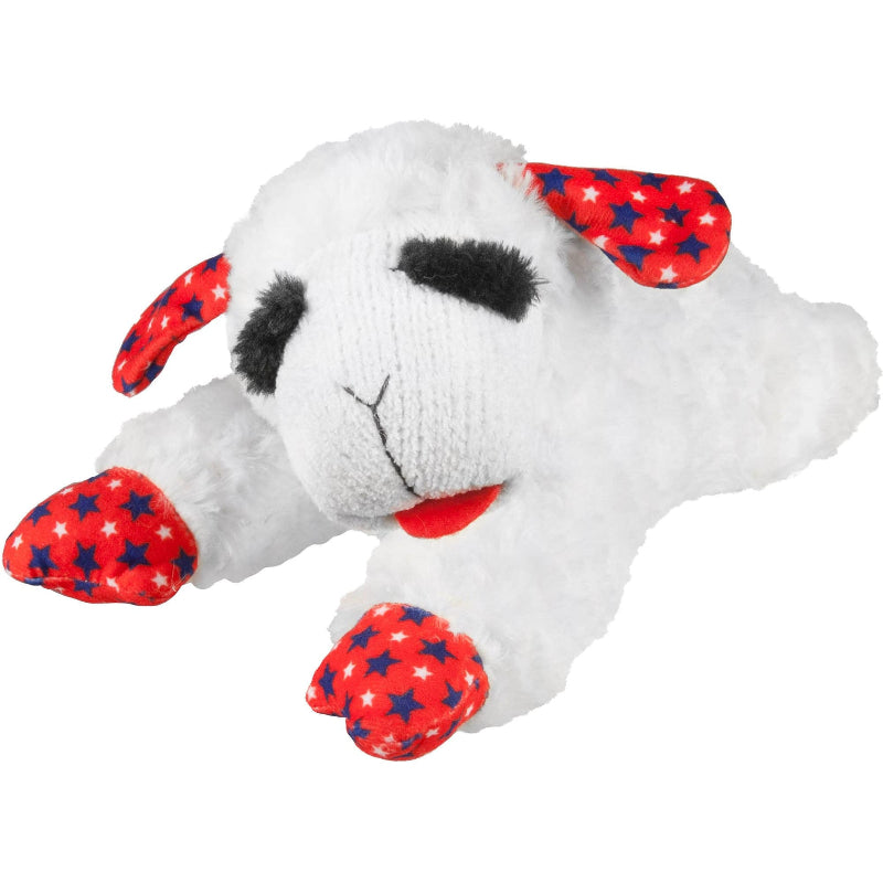 Multipet dog toys Patriotic Lamb Chop Plush Dog Toy - 10.5"