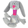 GoDog dog toys Multi Tugs Grey Rabbit Easter Spring Plush Squeak Rope Dog Toy