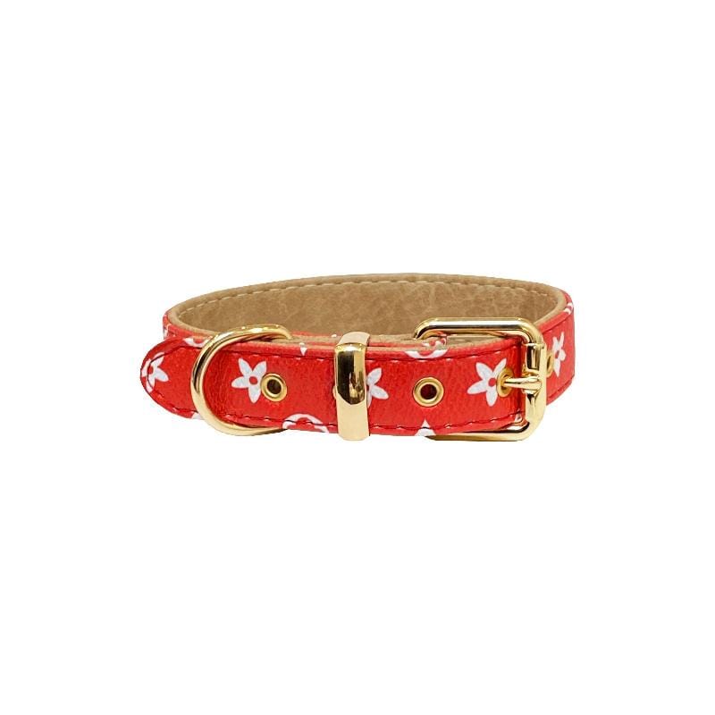 BARK by DOG Collars SM Lauren Luxury Red Dog Collar