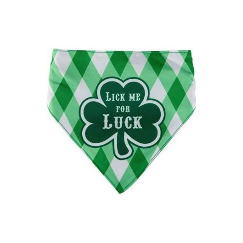 Barker's Bowtique Bandanas St. Patrick's Shamrock Reversible Dog Bandana - Only Size Sm Available