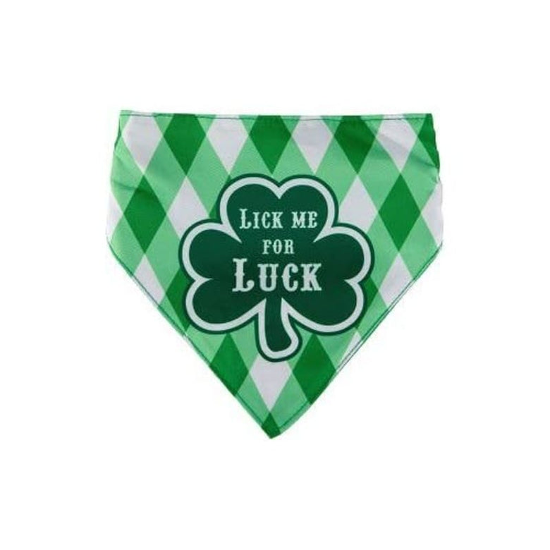 Barker's Bowtique Bandanas St. Patrick's Shamrock Reversible Dog Bandana - Only Size Sm Available