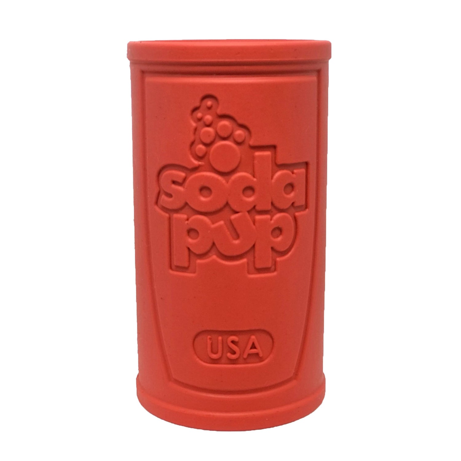 SodaPup dog toys SP Retro Soda Can - Chew Dog Toy - Treat Dispenser - Red Lg
