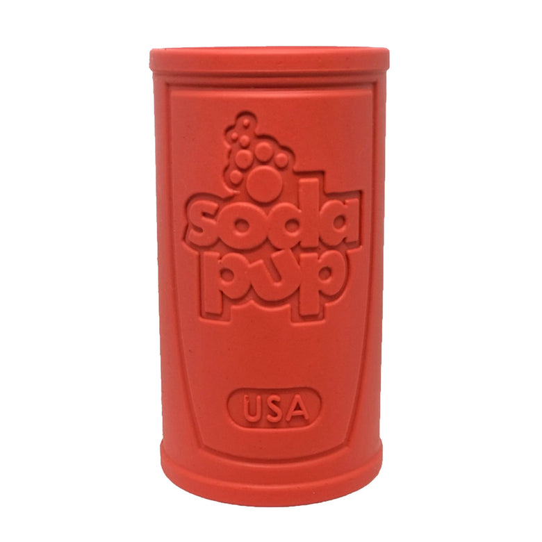 SodaPup dog toys SP Retro Soda Can - Chew Dog Toy - Treat Dispenser - Red Lg