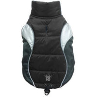 Barker's Bowtique Jackets-coats S Wave Reflective Puffer Black Dog Vest