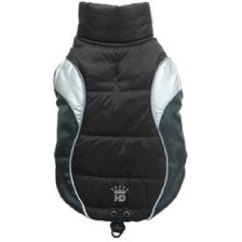 Barker's Bowtique Jackets-coats S Wave Reflective Puffer Black Dog Vest