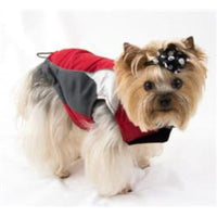 Barker's Bowtique Jackets-coats Wave Reflective Puffer Red Dog Vest