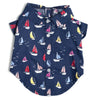The Worthy Dog Collared Shirts XXL Sailboats Navy Collared Dog Shirt