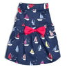 The Worthy Dog Dresses XL Sailboats Navy with Red Bow Dog Dress