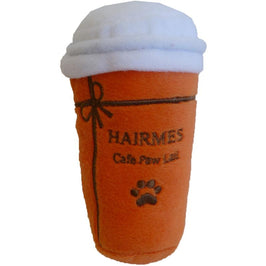 Dog Diggin Designs Toys Hairmes Cafe Paw Lait Plush Squeak Dog Toy