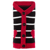 The Worthy Dog Sweaters SM Hearts & Stripes Dog Cardigan