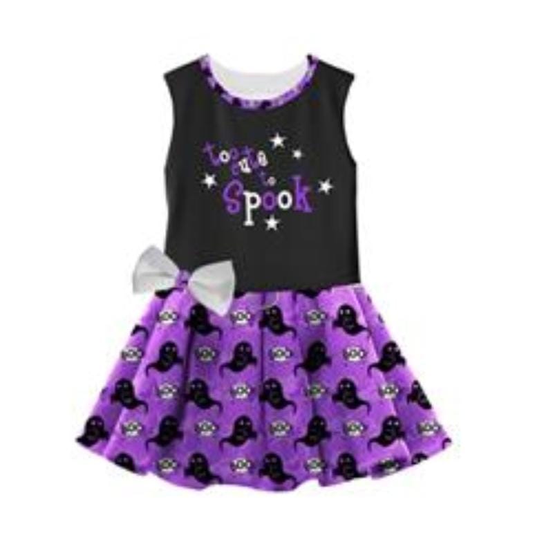 Doggie Design, Inc. Dresses XS Too Cute To Spook Halloween Harness Pet Dress with matching Leash