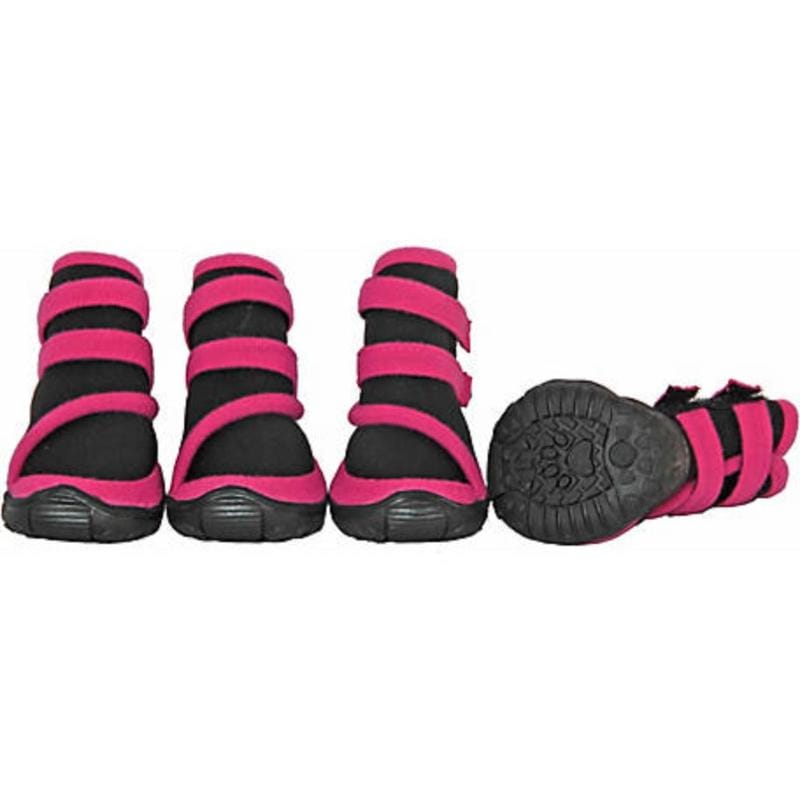 PET LIFE Shoes Pet Life Performance Coned Premium Stretch Supportive Dog Shoes-Blk/Pink