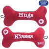 Huxley & Kent dog toys S Hugs & Kisses Bone Plush Squeak Dog Toy (Double Sided) - 2 Sizes