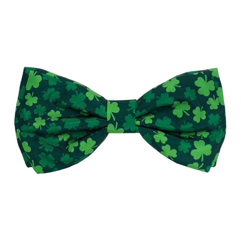Huxley & Kent Bow Ties SM Lucky Shamrock Green Bow Pet Tie - Size Sm