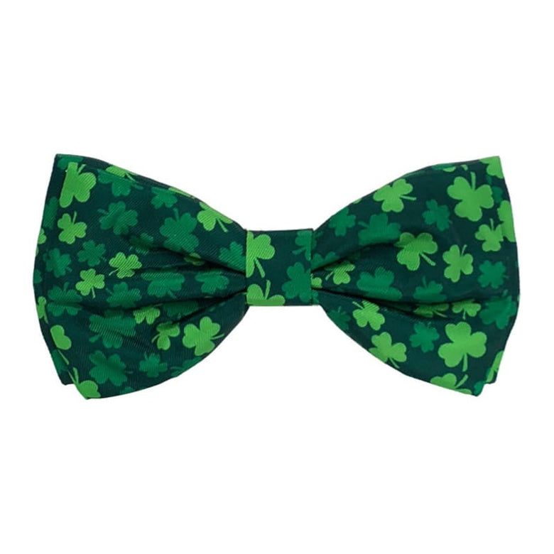 Huxley & Kent Bow Ties SM Lucky Shamrock Green Bow Pet Tie - Size Sm