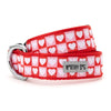 The Worthy Dog COLLARS XS Colorblock Hearts Red Dog Collar