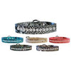 Mirage Pet Products Collars 10" / Cpr One Row Clear Jeweled Dragon Skin Genuine Leather Dog Collar