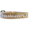 Mirage Pet Products Collars 10" / Gld One Row Clear Jeweled Dragon Skin Genuine Leather Dog Collar