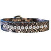 Mirage Pet Products Collars 12" / Mgc One Row Clear Jeweled Dragon Skin Genuine Leather Dog Collar