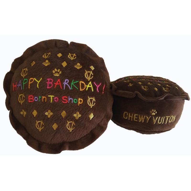 Dog Diggin Designs dog toys S Chewy "Happy Barkday Cake" Plush Squeak Dog Toy