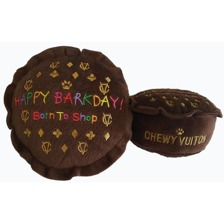 Dog Diggin Designs dog toys S Chewy "Happy Barkday Cake" Plush Squeak Dog Toy