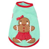 The Worthy Dog Tee's MD Gingerbread Anne Holiday Green Dog Tee