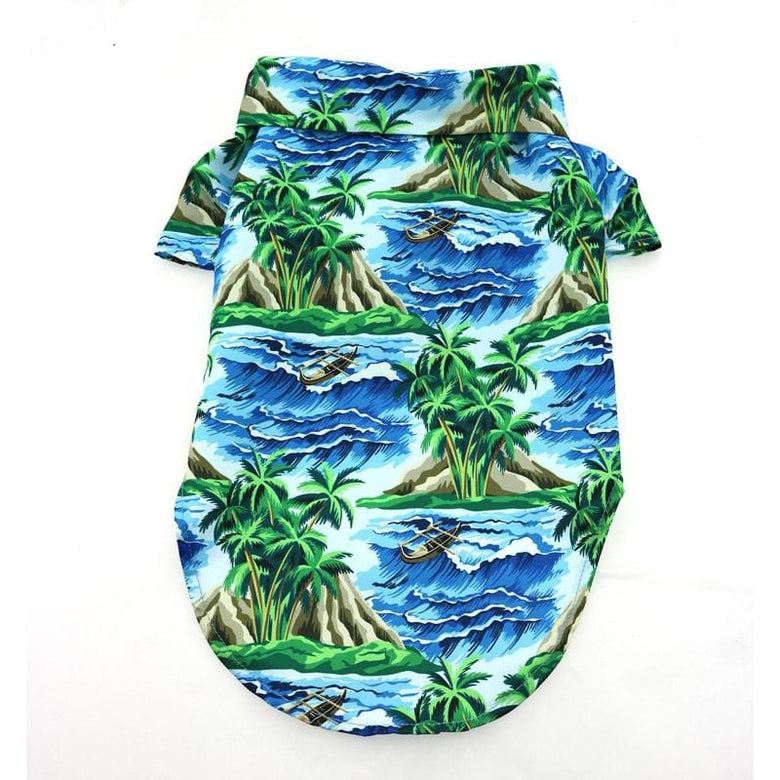 Doggie Design, Inc Collared Shirts S Hawaiian Island Life Camp Dog Shirt