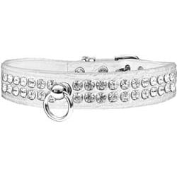 Mirage Pet Products Collars 16" / Svr Rhinestone Designer Croc Dog Collar