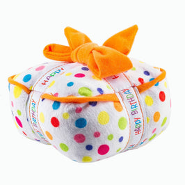 Haute Diggity Dog Toys Happy Birthday Gift Box Dog Toy