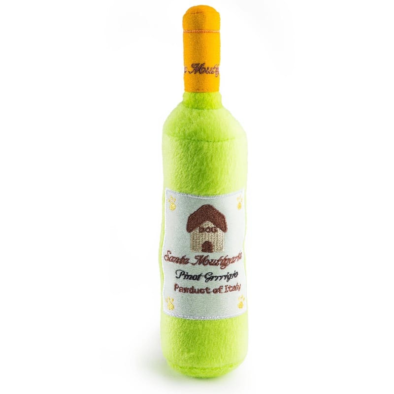 Haute Diggity Dog dog toys Santa Muttgarita Pinot Grrrigio Plush Squeak Dog Toy