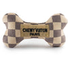 Haute Diggity Dog Dog Toys S Checker Chewy Bone Plush Squeak Dog Toy - 3 Sizes