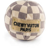 Haute Diggity Dog dog toys S Checker Chewy Ball Plush Squeak Dog Toy - 2 sizes
