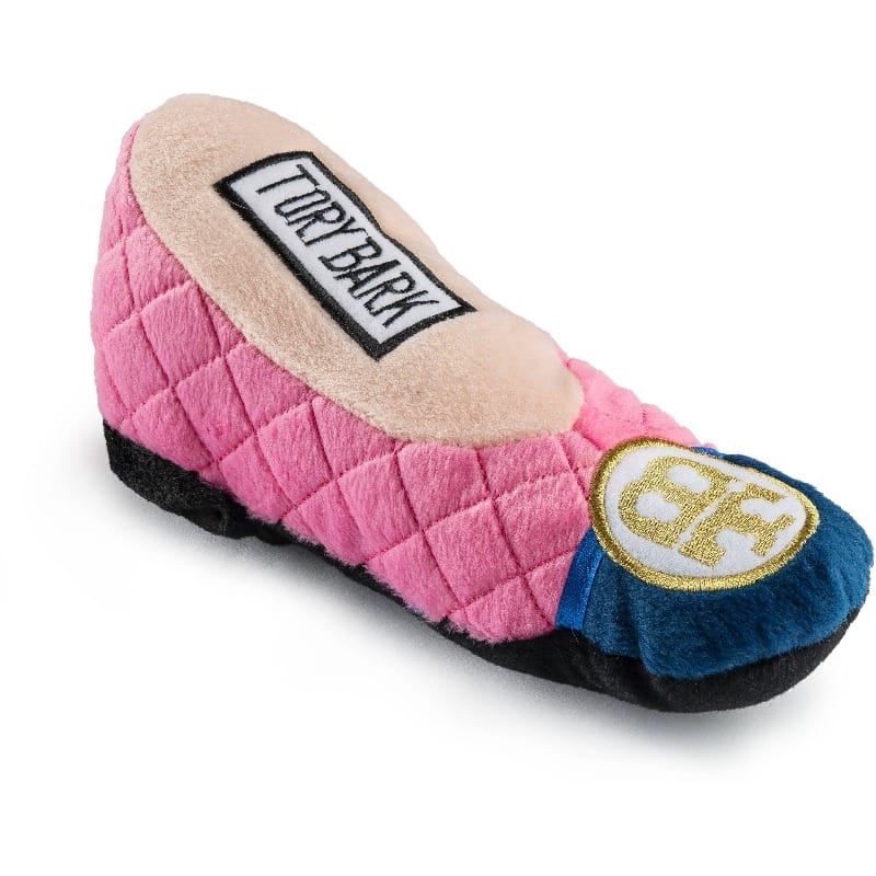 Haute Diggity Dog Toys S Tory Bark Shoe Pink Plush Squeak Dog Toy - 2 Sizes