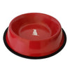 JoJo Modern Pets Bowls 64oz Non Skid Red Bowl With White Dog Design