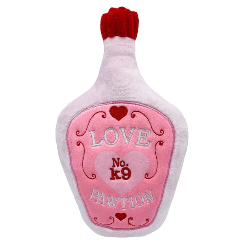 Huxley & Kent dog toys S Love Pawtion #K9 Bottle Plush Squeak Dog Toy - 2 Sizes