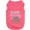 Parisian Pet Tee's Classy Sassy and a Bit Bossy Pink Dog T-Shirt
