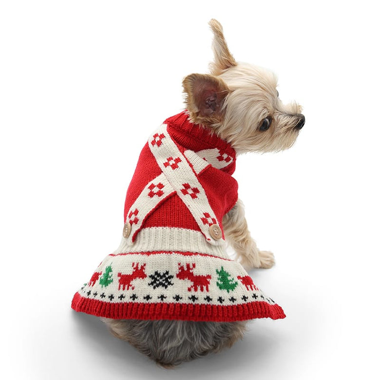Dogo Pet Fashions SWEATERS Jolly Holiday Red Dog Sweater Dress