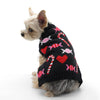 Dogo Pet Fashions SWEATERS Holiday Candy Black Dog Sweater