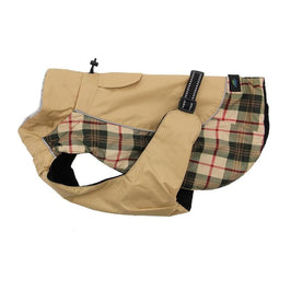 Doggie Design, Inc Alpine All Weather Coats S Alpine All-Weather Dog Coat - Beige Plaid