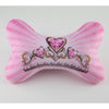 Barker's Bowtique Toys S Princess Plush Squeaker Bone Dog Toy