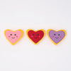 Zippypaws dog toys Valentine's Miniz Heart Cookies Plush Squeak Dog Toys - 3 Pc