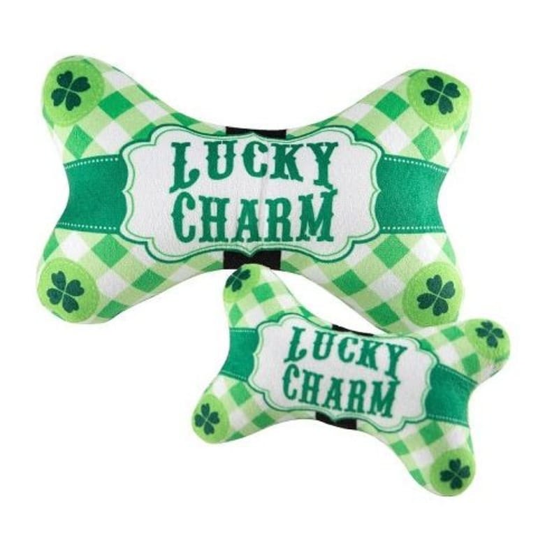 Barker's Bowtique Toys S St. Patrick's Day Bone Plush Dog Toy - 2 Sizes