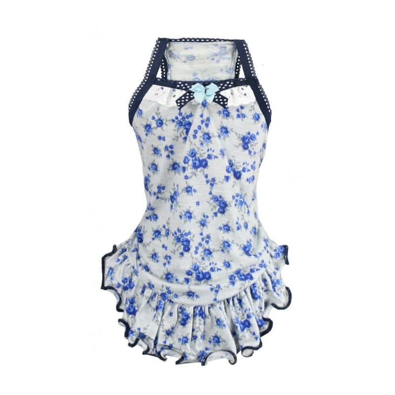 Barker's Bowtique Dresses S Blue Rose Pet Dress