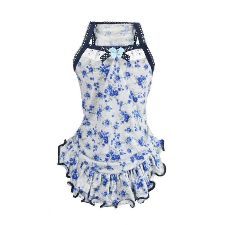 Barker's Bowtique Dresses S Blue Rose Pet Dress