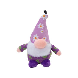 SnugArooz Toys Baby DAISY Gnome Purple Plush Squeak Dog Toy - 6"