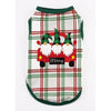 Barker's Bowtique Dog tees XS Gnomes Holiday Plaid Dog Tank