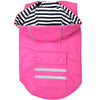 Doggie Design, Inc. Jackets-coats M Slicker Dog Raincoat w/Striped Lining - Pink