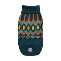 GF Pet Dog Apparel XXS Heritage Teal Dog Sweater