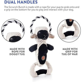 Outward Hound dog toys Scrunch Bunch Lamb Interactive Plush Squeaky Dog Tug Toy