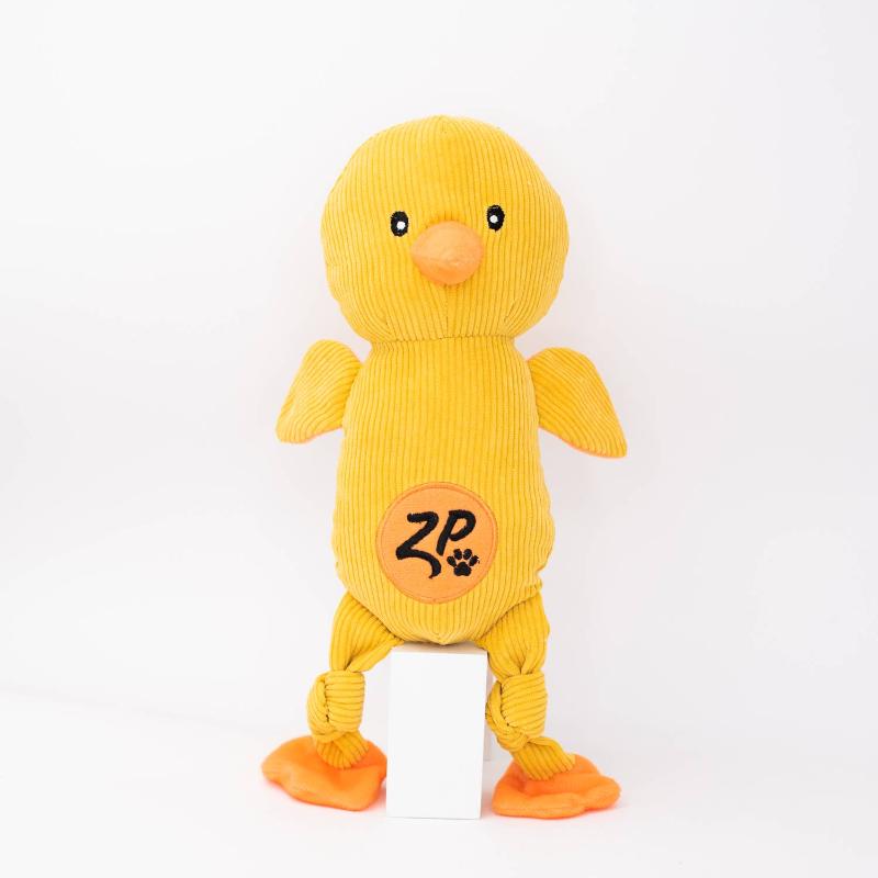 ZippyPaws dog toys Corduroy Cuddlerz Duck Plush Squeak Dog Toy